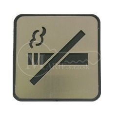 Piktogram na dvere nerez  Zákaz fajčiť