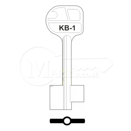Kľúče trezorové KB-1 CAWI-1L