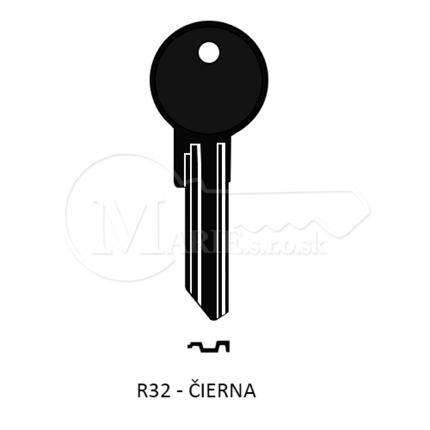 Klúče fareb. R32/F38RL NE čierna